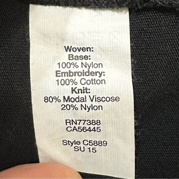 J. Crew Embroidered Floral Lace Overlay Black Tank Top, Size XL - Picture 9 of 10